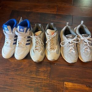 3 pair of shoes, Adidas & New Balance